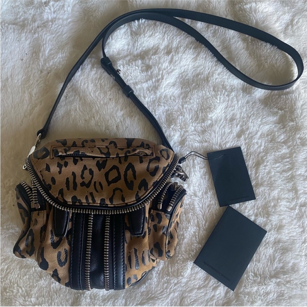 Alexander Wang Leopard Print Crossbody Bag in Tan and Black - Picture 9 of 9